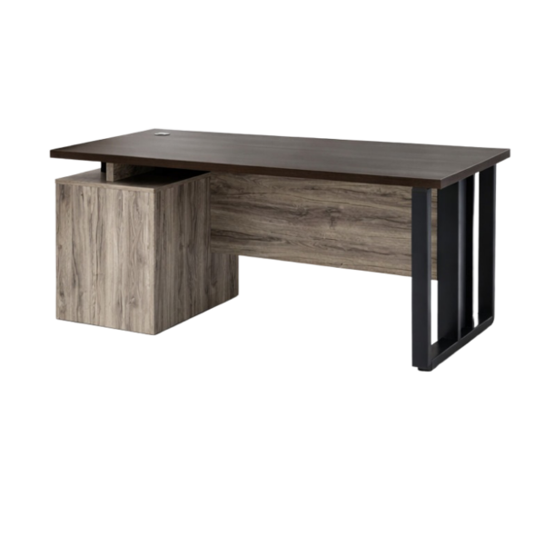 479164 (45) Bureau Semi-Métallique 1m40 avec Caisson 3 Tiroirs