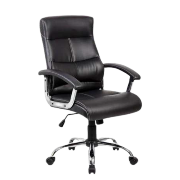 9016H-BK (1) Chaise de Bureau Ergonomique Noire avec Accoudoirs – Modèle 9016H-BK