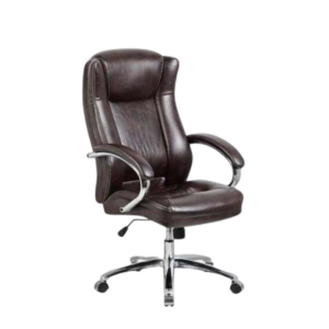 9042H-BR (1) Chaise PDG Ergonomique Marron en Similicuir – Modèle 9042H-BR