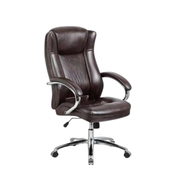 9042H-BR (1) Chaise PDG Ergonomique Marron en Similicuir – Modèle 9042H-BR